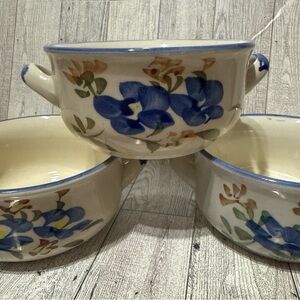 Floral Ceramic Soup Bowls